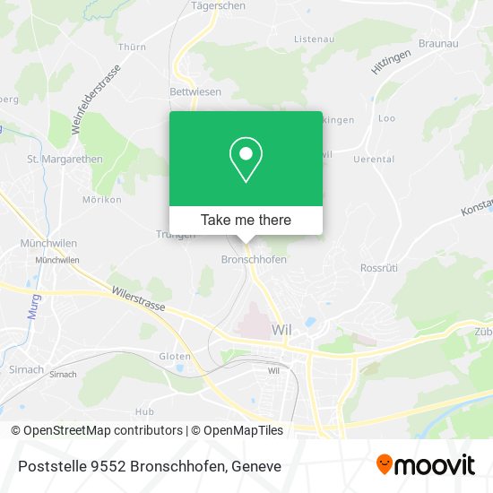 Poststelle 9552 Bronschhofen map