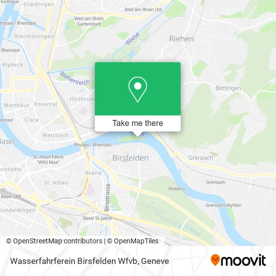 Wasserfahrferein Birsfelden Wfvb map