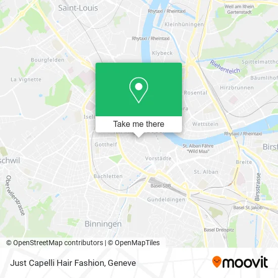 Just Capelli Hair Fashion map