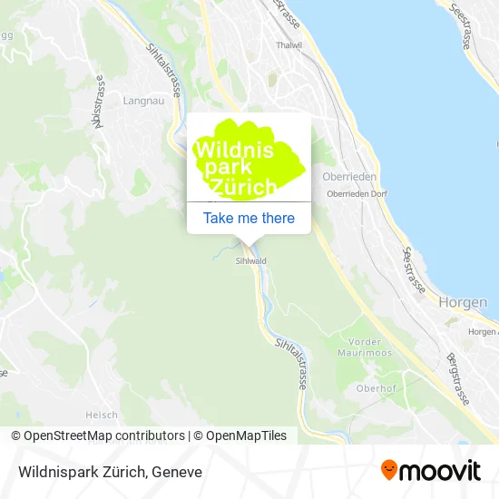 Wildnispark Zürich map