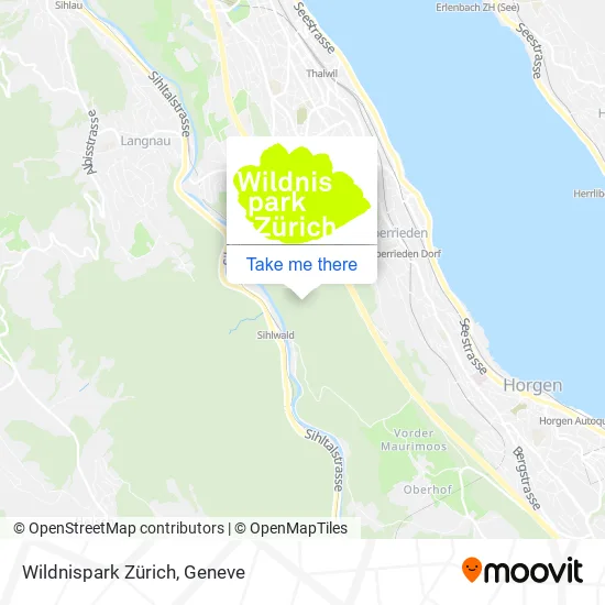 Wildnispark Zürich map