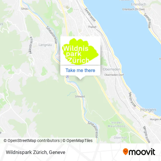 Wildnispark Zürich map
