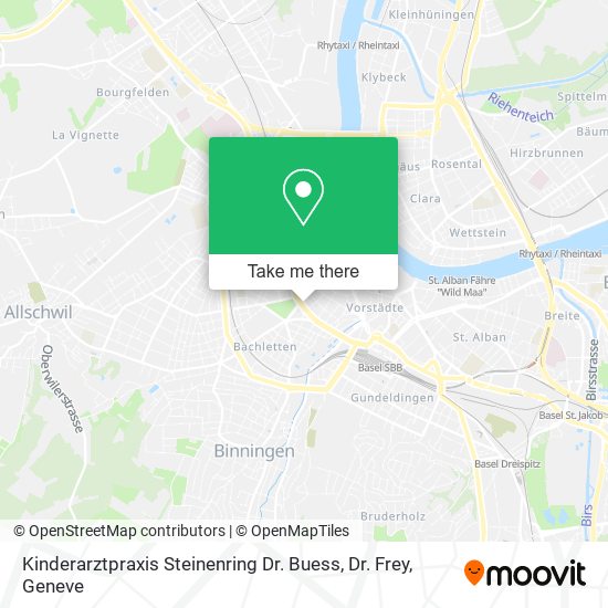 Kinderarztpraxis Steinenring Dr. Buess, Dr. Frey map
