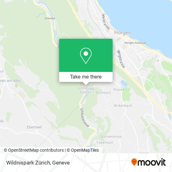 Wildnispark Zürich map