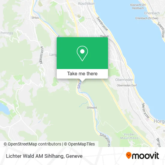 Lichter Wald AM Sihlhang map