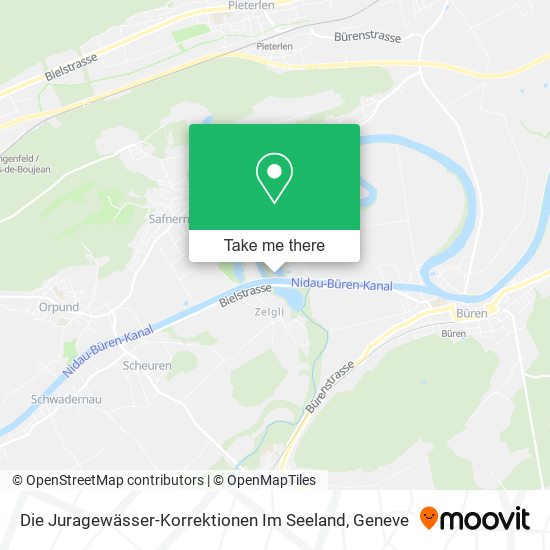 Die Juragewässer-Korrektionen Im Seeland map