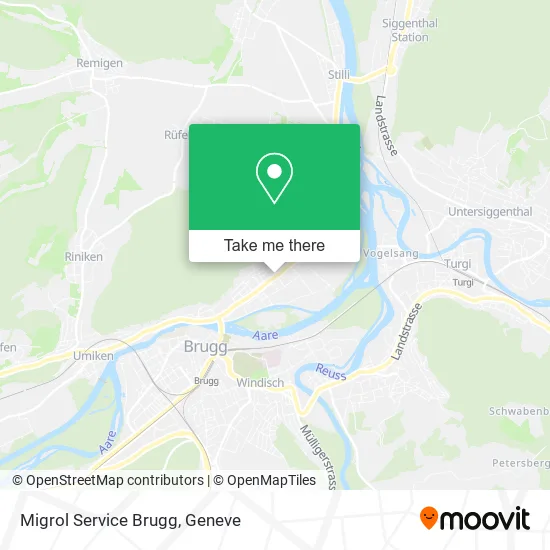 Migrol Service Brugg map