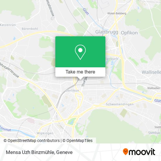 Mensa Uzh Binzmühle map