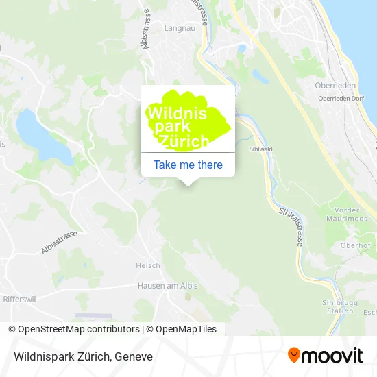 Wildnispark Zürich map