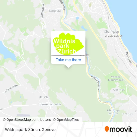 Wildnispark Zürich map