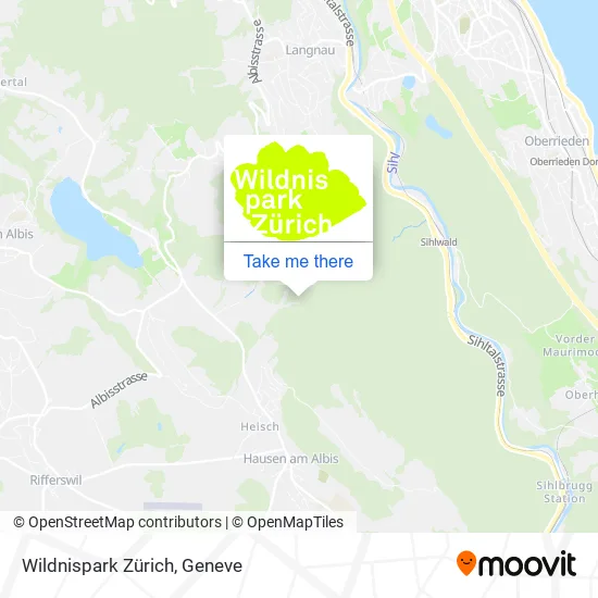 Wildnispark Zürich map