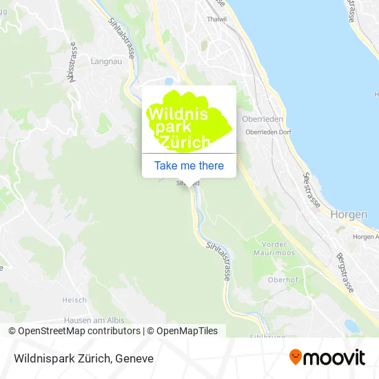 Wildnispark Zürich map