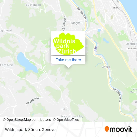 Wildnispark Zürich map