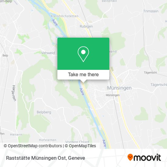 Raststätte Münsingen Ost map