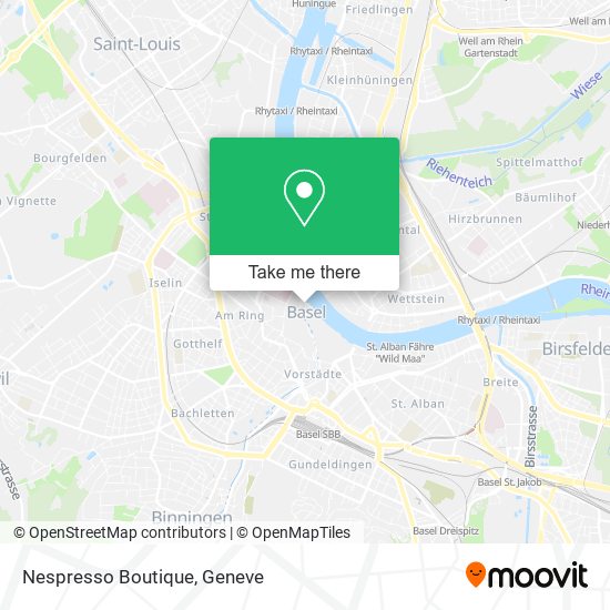 Nespresso Boutique map