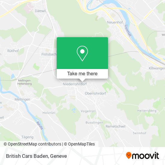 British Cars Baden map