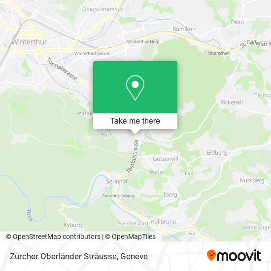 Zürcher Oberländer Sträusse map