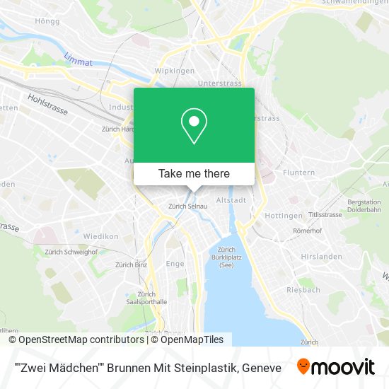 ""Zwei Mädchen"" Brunnen Mit Steinplastik map