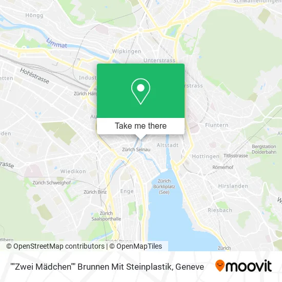 ""Zwei Mädchen"" Brunnen Mit Steinplastik map