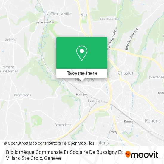 Bibliothèque Communale Et Scolaire De Bussigny Et Villars-Ste-Croix map