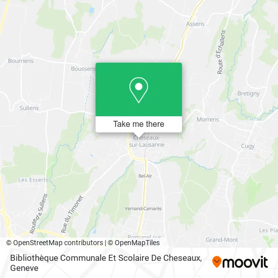 Bibliothèque Communale Et Scolaire De Cheseaux map