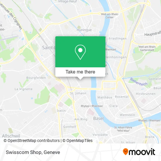 Swisscom Shop map