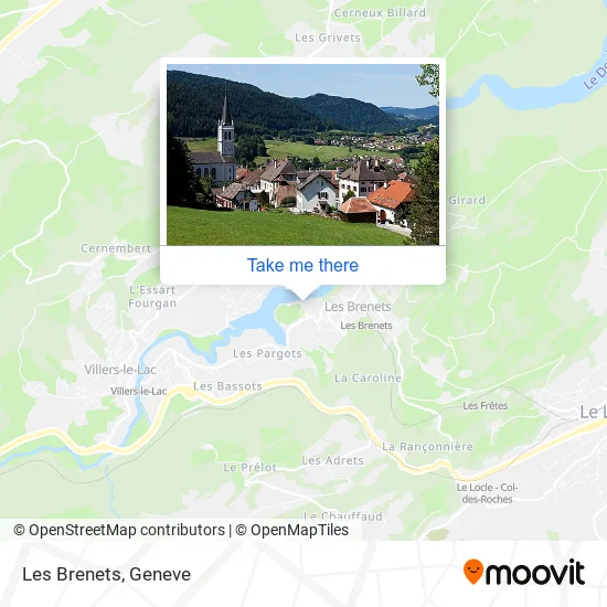 Les Brenets map