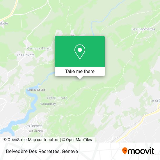 Belvedère Des Recrettes map