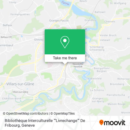 Bibliothèque Interculturelle ""Livrechange"" De Fribourg map