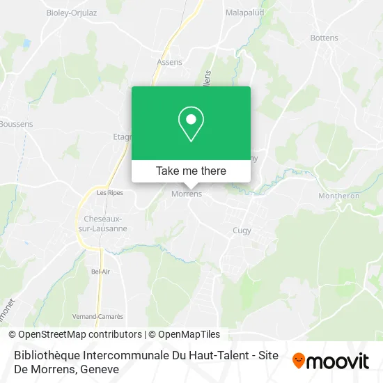 Bibliothèque Intercommunale Du Haut-Talent - Site De Morrens map