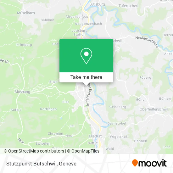 Stützpunkt Bütschwil map