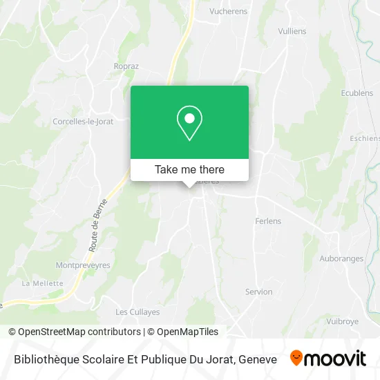 Bibliothèque Scolaire Et Publique Du Jorat map