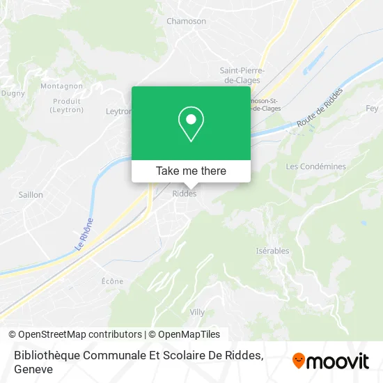 Bibliothèque Communale Et Scolaire De Riddes plan