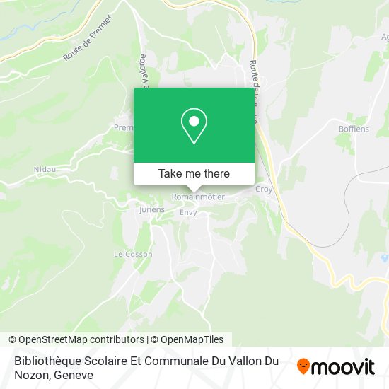 Bibliothèque Scolaire Et Communale Du Vallon Du Nozon map