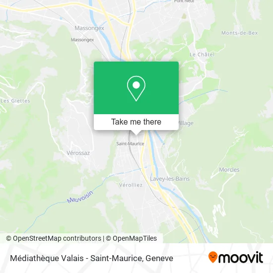 Médiathèque Valais - Saint-Maurice map