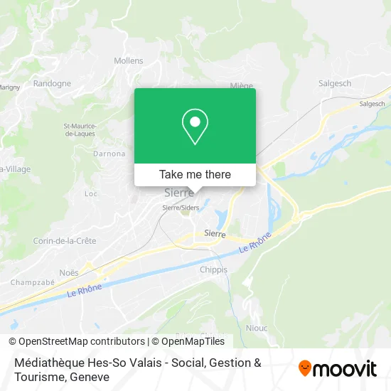 Médiathèque Hes-So Valais - Social, Gestion & Tourisme map