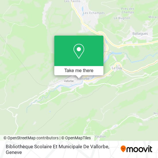 Bibliothèque Scolaire Et Municipale De Vallorbe map