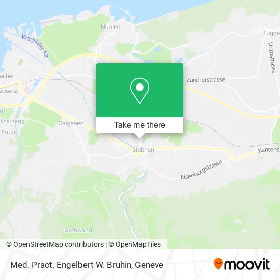 Med. Pract. Engelbert W. Bruhin map