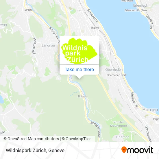 Wildnispark Zürich map