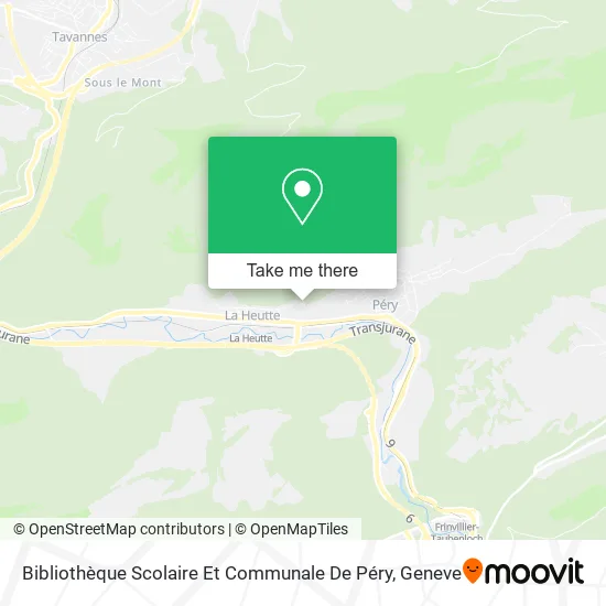 Bibliothèque Scolaire Et Communale De Péry map