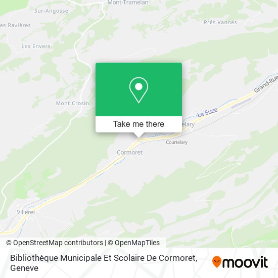 Bibliothèque Municipale Et Scolaire De Cormoret map