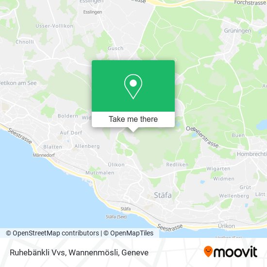 Ruhebänkli Vvs, Wannenmösli map