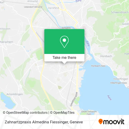 Zahnartzpraxis Almedina Fiessinger map