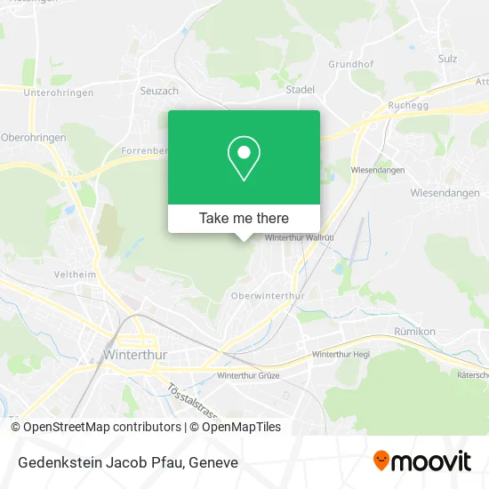 Gedenkstein Jacob Pfau map