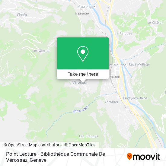 Point Lecture - Bibliothèque Communale De Vérossaz map