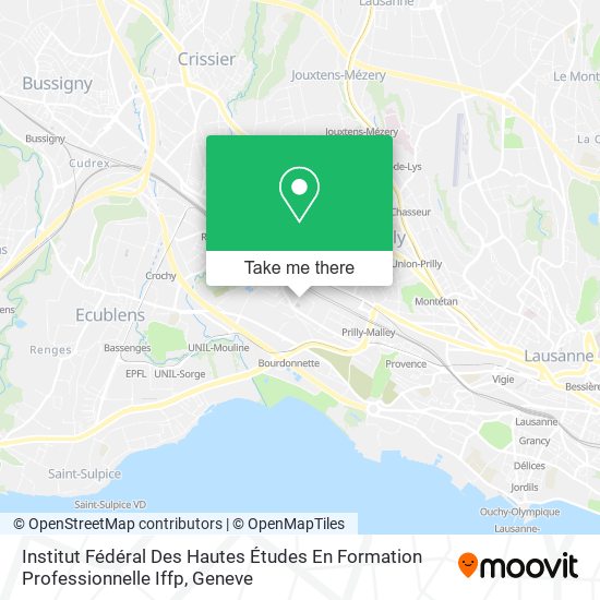 Institut Fédéral Des Hautes Études En Formation Professionnelle Iffp map