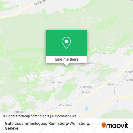 Güterzusammenlegung Rumisberg-Wolfisberg map