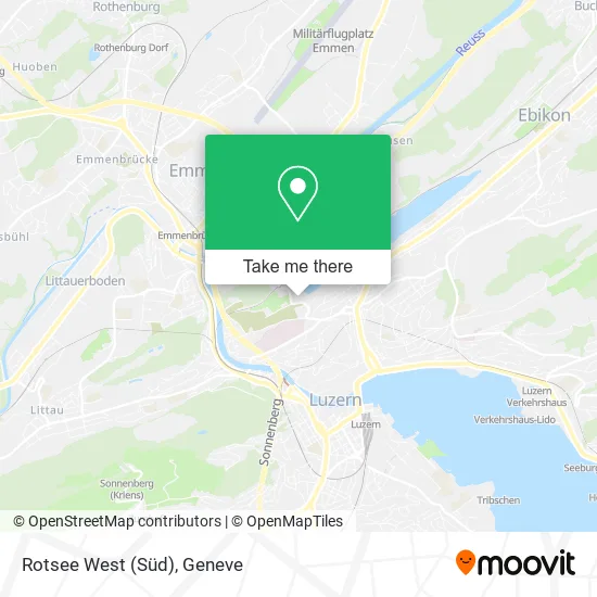 Rotsee West (Süd) map