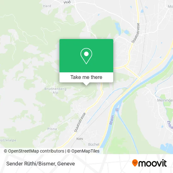Sender Rüthi/Bismer map