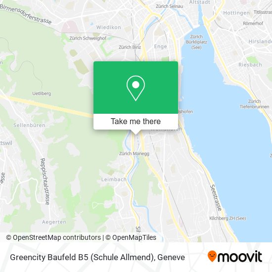 Greencity Baufeld B5 (Schule Allmend) map